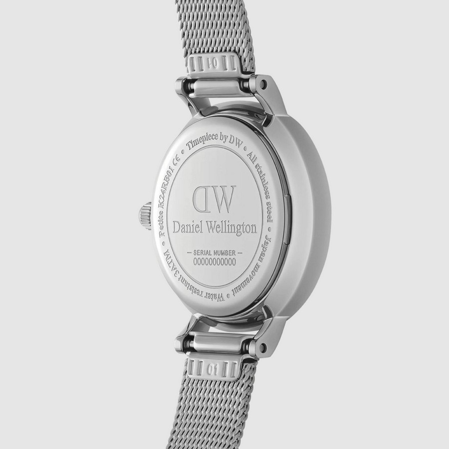 Đồng Hồ Dw Daniel Wallington Petite Pressed Sterling Nữ Trắng Xám